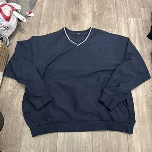 Nike Golf Windbreaker Pullover Men's Size XL Navy Blue Mini Swoosh Golfer
